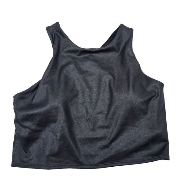 Athleta Black Sport Bra Crop Top Size L - Picture 3 of 5